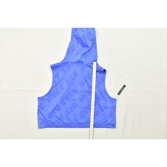 Nike Air Dri-FIT Standard Fit Crop Hoodie Vest Plus Size 1X Blue Athletic NEW - Picture 4 of 8